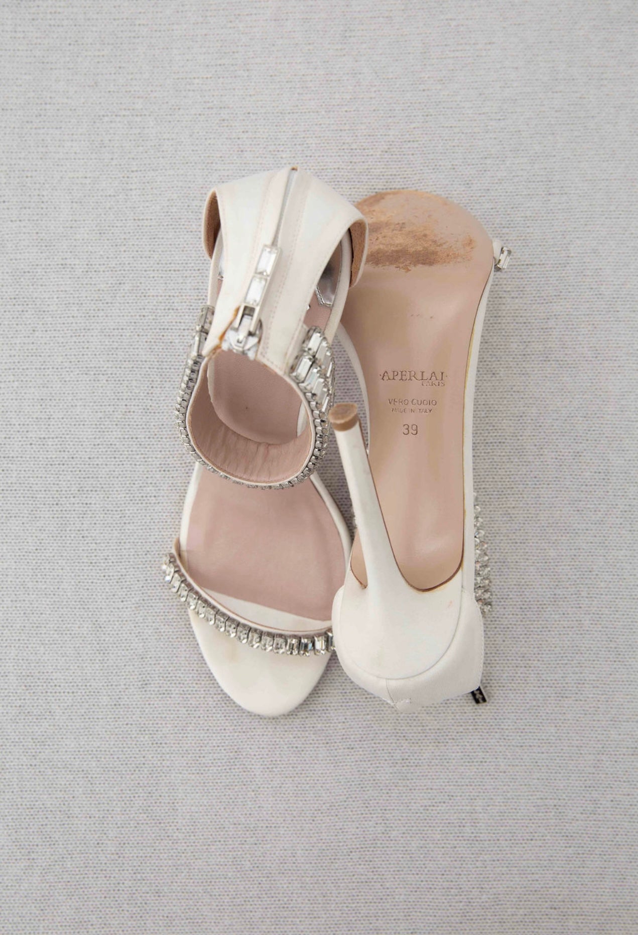 White Aperlai heels