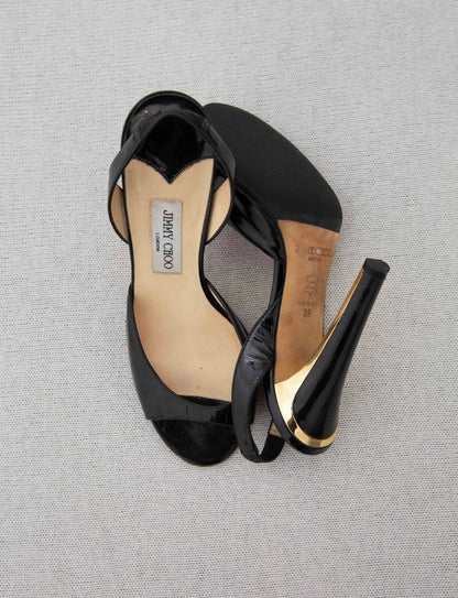 Jimmy Choo heels black and gold